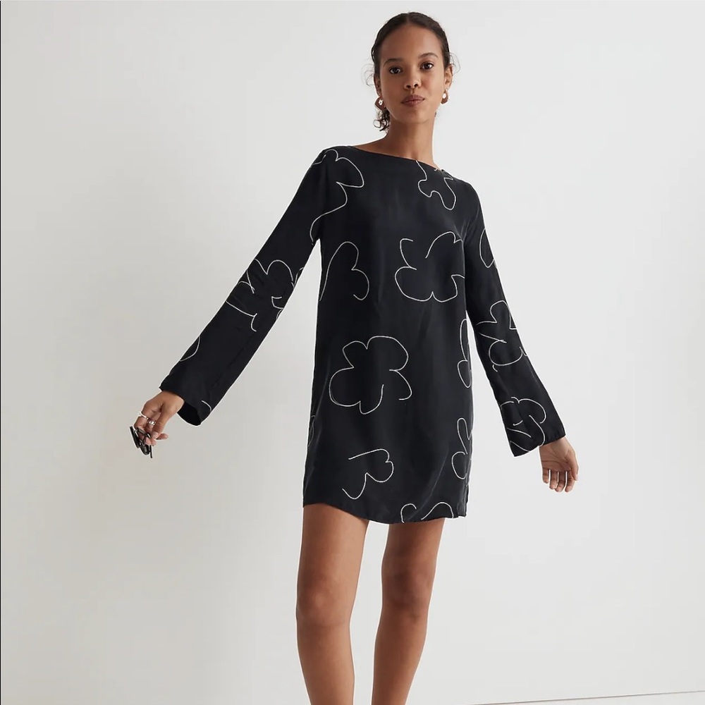 Madewell Shift Mini Dress Floral Small